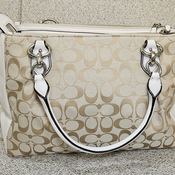 Coach Mainline Khaki & Chalk Colette Carryall Fall Collection 2014 NWT - Picture 3 of 16